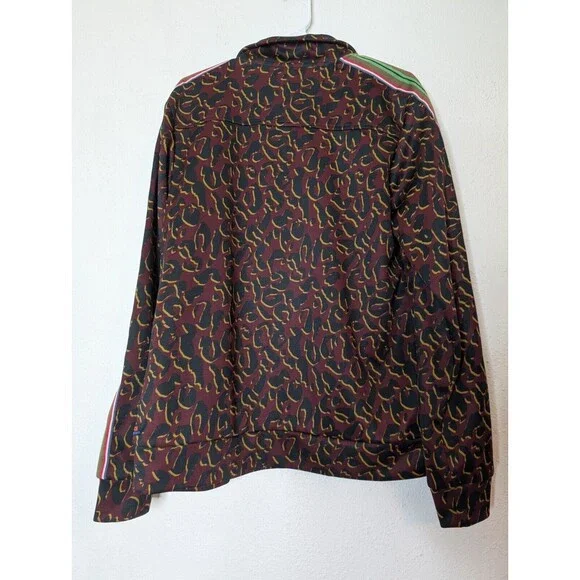 Scotch and Soda Men Jacquard Bomber Jacket Multi Colorblock Large Animal K22 - Picture 4 of 6